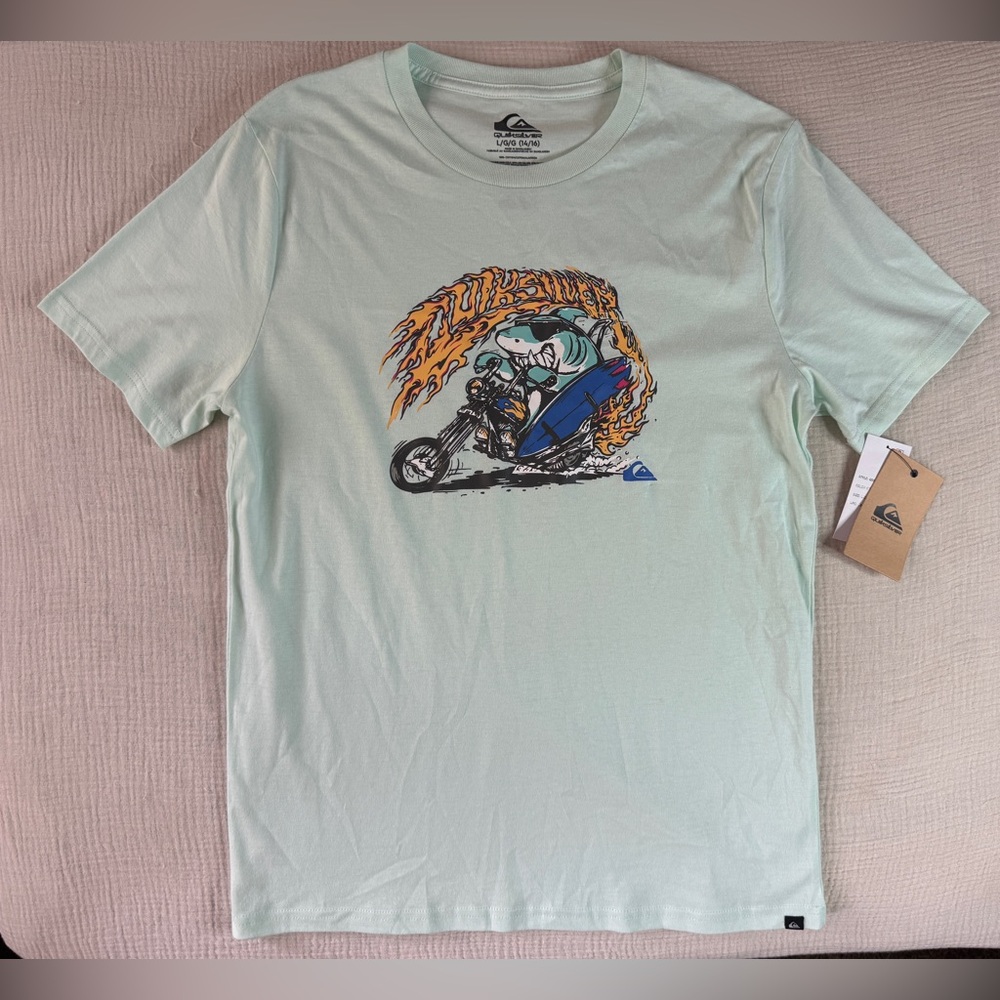 NWT Quiksilver Motorcycle Shark Graphic T-Shirt